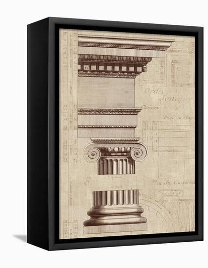 Architectural Rendering II Burlap-Hugo Wild-Framed Stretched Canvas