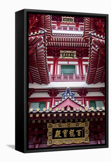 Architectural Roof Detail of the Buddha Tooth Relic Temple and Museum, South Bridge Road-Cahir Davitt-Framed Stretched Canvas