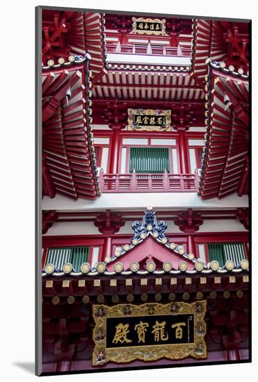 Architectural Roof Detail of the Buddha Tooth Relic Temple and Museum, South Bridge Road-Cahir Davitt-Mounted Photographic Print