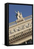 Architectural Sculpture on Burgtheater in Vienna-Jon Hicks-Framed Stretched Canvas