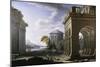 Architectural Study of Columns and Arches-Giovanni Paolo Pannini-Mounted Giclee Print