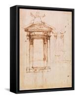 Architectural Study-Michelangelo Buonarroti-Framed Stretched Canvas
