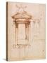 Architectural Study-Michelangelo Buonarroti-Stretched Canvas