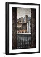 Architectural View, Detail from Frescoes-Baldassarre Peruzzi-Framed Giclee Print