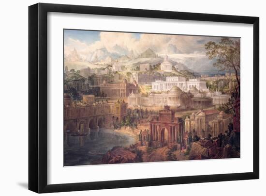 Architectural Visions of Early Fancy, in the Gay Morning of Youth, and Dreams in the Evening of…-Joseph Michael Gandy-Framed Giclee Print