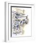 Architectural Watercolor Sketch I-Ethan Harper-Framed Art Print