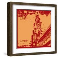 Architecturall Grunge-Petrafler-Framed Art Print