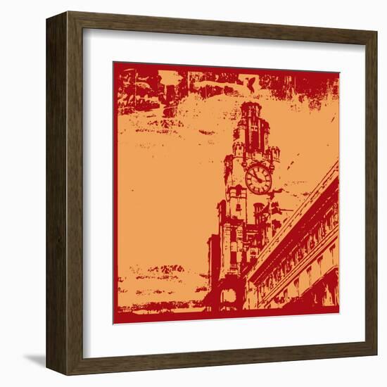 Architecturall Grunge-Petrafler-Framed Art Print