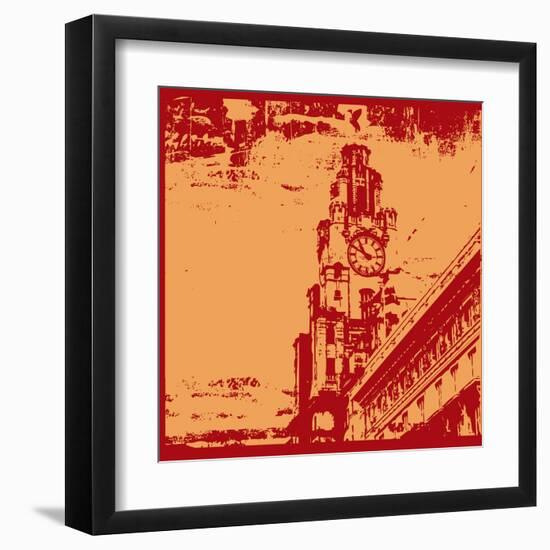 Architecturall Grunge-Petrafler-Framed Art Print