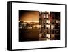 Architecture and Building in Downtown Manhattan by Night-Philippe Hugonnard-Framed Stretched Canvas