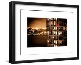 Architecture and Building in Downtown Manhattan by Night-Philippe Hugonnard-Framed Art Print