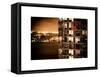 Architecture and Building in Downtown Manhattan by Night-Philippe Hugonnard-Framed Stretched Canvas