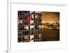 Architecture and Building in Downtown Manhattan by Night-Philippe Hugonnard-Framed Art Print