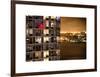 Architecture and Building in Downtown Manhattan by Night-Philippe Hugonnard-Framed Art Print