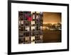 Architecture and Building in Downtown Manhattan by Night-Philippe Hugonnard-Framed Art Print