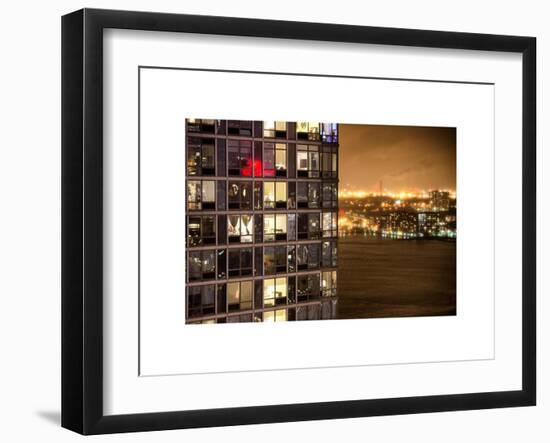 Architecture and Building in Downtown Manhattan by Night-Philippe Hugonnard-Framed Art Print