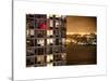 Architecture and Building in Downtown Manhattan by Night-Philippe Hugonnard-Stretched Canvas