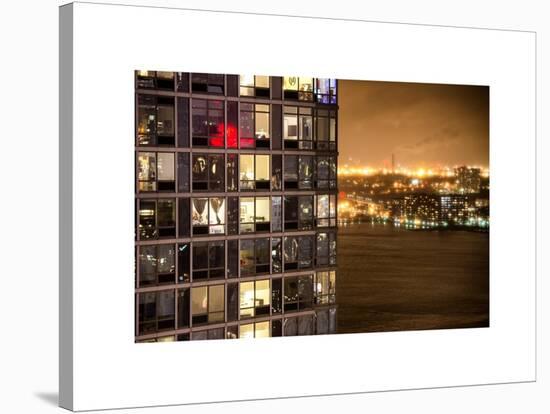 Architecture and Building in Downtown Manhattan by Night-Philippe Hugonnard-Stretched Canvas