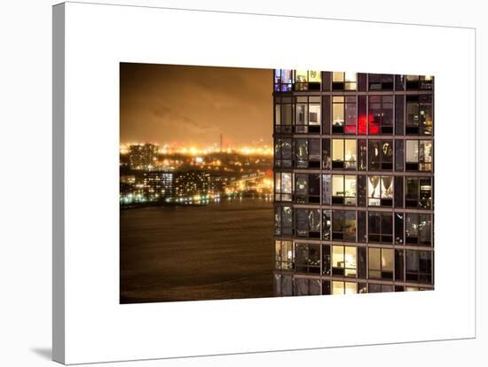 Architecture and Building in Downtown Manhattan by Night-Philippe Hugonnard-Stretched Canvas