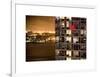 Architecture and Building in Downtown Manhattan by Night-Philippe Hugonnard-Framed Art Print