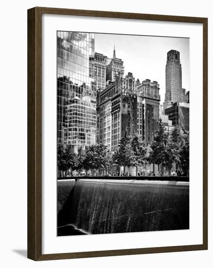 Architecture and Buildings, 9/11 Memorial, 1Wtc, Manhattan, NYC, USA, Black and White Photography-Philippe Hugonnard-Framed Photographic Print