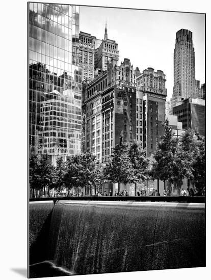 Architecture and Buildings, 9/11 Memorial, 1Wtc, Manhattan, NYC, USA, Black and White Photography-Philippe Hugonnard-Mounted Photographic Print