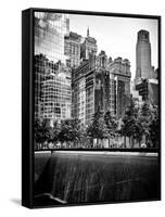 Architecture and Buildings, 9/11 Memorial, 1Wtc, Manhattan, NYC, USA, Black and White Photography-Philippe Hugonnard-Framed Stretched Canvas