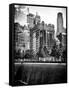 Architecture and Buildings, 9/11 Memorial, 1Wtc, Manhattan, NYC, USA, Black and White Photography-Philippe Hugonnard-Framed Stretched Canvas