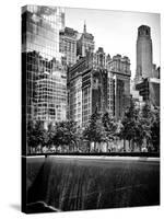 Architecture and Buildings, 9/11 Memorial, 1Wtc, Manhattan, NYC, USA, Black and White Photography-Philippe Hugonnard-Stretched Canvas