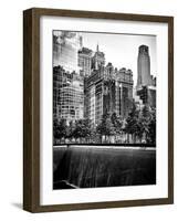 Architecture and Buildings, 9/11 Memorial, 1Wtc, Manhattan, NYC, USA, Black and White Photography-Philippe Hugonnard-Framed Photographic Print