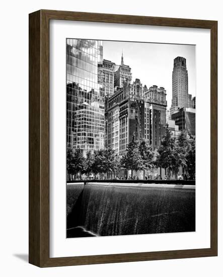 Architecture and Buildings, 9/11 Memorial, 1Wtc, Manhattan, NYC, USA, Black and White Photography-Philippe Hugonnard-Framed Photographic Print