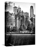 Architecture and Buildings, 9/11 Memorial, 1Wtc, Manhattan, NYC, USA, Black and White Photography-Philippe Hugonnard-Stretched Canvas