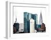 Architecture and Buildings, Empire State Building and Chrysler Building Tops, Manhattan, NYC, US-Philippe Hugonnard-Framed Premium Photographic Print