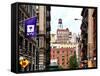 Architecture and Buildings, Greenwich Village, Nyu Flag, Manhattan, New York City, United States-Philippe Hugonnard-Framed Stretched Canvas