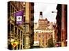 Architecture and Buildings, Greenwich Village, Nyu Flag, Manhattan, New York City, US, Art Colors-Philippe Hugonnard-Stretched Canvas