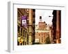 Architecture and Buildings, Greenwich Village, Nyu Flag, Manhattan, New York City, US, Art Colors-Philippe Hugonnard-Framed Photographic Print