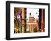 Architecture and Buildings, Greenwich Village, Nyu Flag, Manhattan, New York City, US, Art Colors-Philippe Hugonnard-Framed Photographic Print