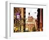 Architecture and Buildings, Greenwich Village, Nyu Flag, Manhattan, New York City, US, Art Colors-Philippe Hugonnard-Framed Photographic Print