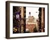 Architecture and Buildings, Greenwich Village, Nyu Flag, Manhattan, New York City, US, Vintage-Philippe Hugonnard-Framed Photographic Print