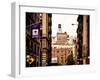 Architecture and Buildings, Greenwich Village, Nyu Flag, Manhattan, New York City, US, Vintage-Philippe Hugonnard-Framed Photographic Print