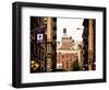 Architecture and Buildings, Greenwich Village, Nyu Flag, Manhattan, New York City, US, Vintage-Philippe Hugonnard-Framed Photographic Print