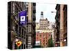 Architecture and Buildings, Greenwich Village, Nyu Flag, Manhattan, NYC, White Frame-Philippe Hugonnard-Stretched Canvas