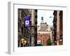 Architecture and Buildings, Greenwich Village, Nyu Flag, Manhattan, NYC, White Frame-Philippe Hugonnard-Framed Art Print