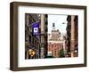 Architecture and Buildings, Greenwich Village, Nyu Flag, Manhattan, NYC, White Frame-Philippe Hugonnard-Framed Art Print