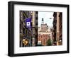 Architecture and Buildings, Greenwich Village, Nyu Flag, Manhattan, NYC, White Frame-Philippe Hugonnard-Framed Art Print