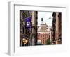 Architecture and Buildings, Greenwich Village, Nyu Flag, Manhattan, NYC, White Frame-Philippe Hugonnard-Framed Art Print