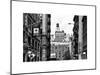 Architecture and Buildings, Greenwich Village, Nyu Flag, Manhattan, NYC, White Frame-Philippe Hugonnard-Mounted Art Print