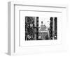 Architecture and Buildings, Greenwich Village, Nyu Flag, Manhattan, NYC, White Frame-Philippe Hugonnard-Framed Art Print