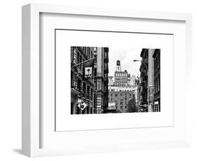 Architecture and Buildings, Greenwich Village, Nyu Flag, Manhattan, NYC, White Frame-Philippe Hugonnard-Framed Art Print