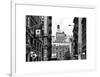 Architecture and Buildings, Greenwich Village, Nyu Flag, Manhattan, NYC, White Frame-Philippe Hugonnard-Framed Art Print